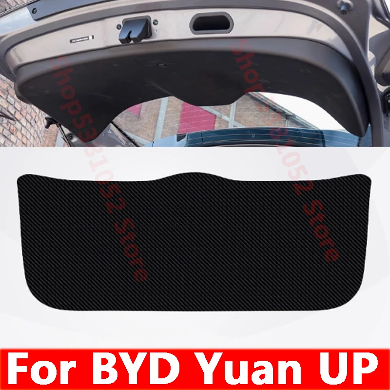 

For BYD Yuan UP 2024 2025 Car Rear Trunk Tailgate Protection Pad Trunk PU Leather Anti-dirty Sticker Pad Accessories