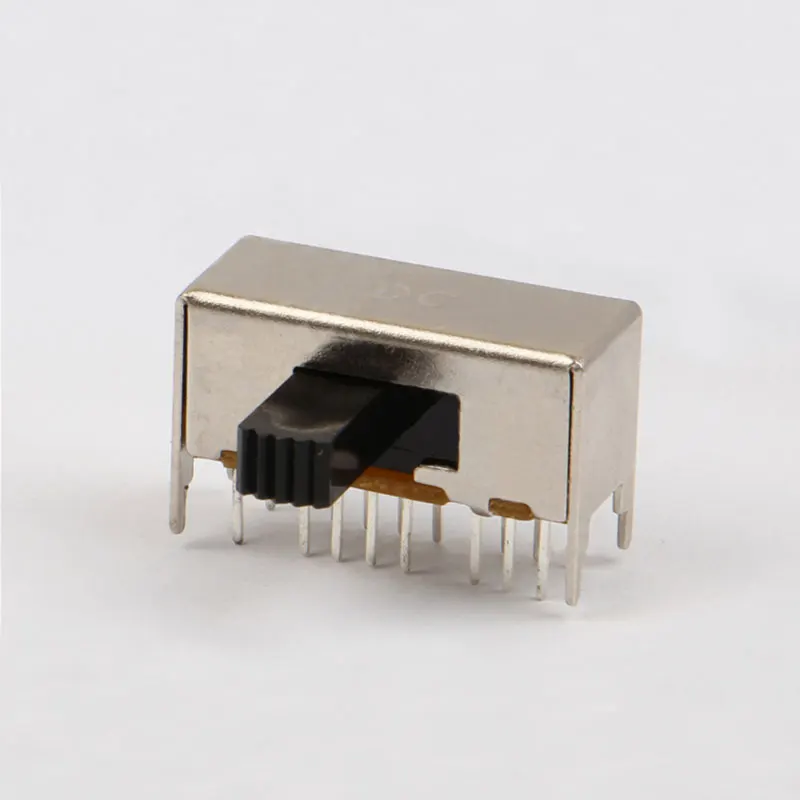 

SK-43D01 4P3T Four pole three throw handle heights 3.0mm slide switch side insert 16 pin with 4 fixed pin top handle Iron