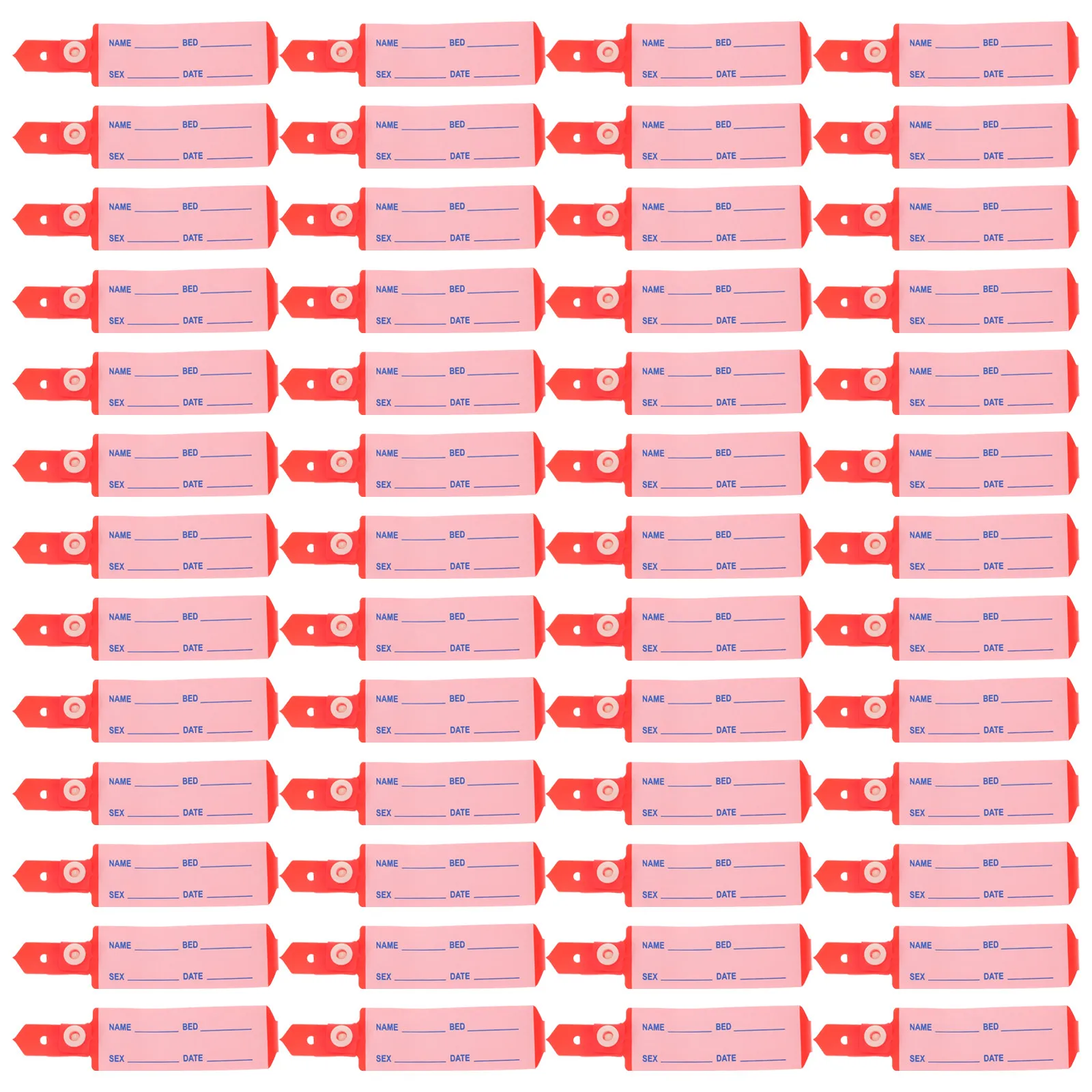 

100Pcs Hospital Wristbands Id Bracelets Waterproof Adjustable Patient Identification Armbands for Nursing Admission