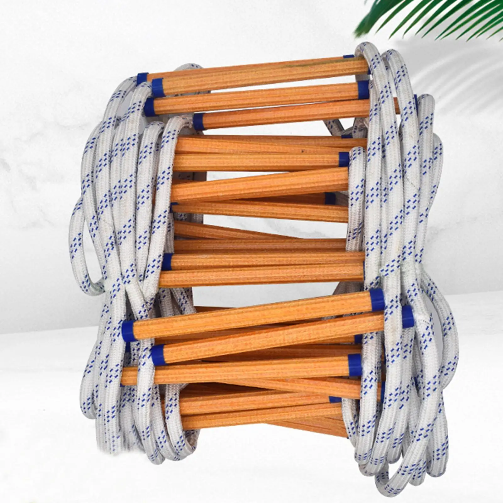 300cm Fire Ladder Soft Rope Reusable with Hooks Flame Resistant Fast to Deploy for Work Climbing Engineering Outdoor