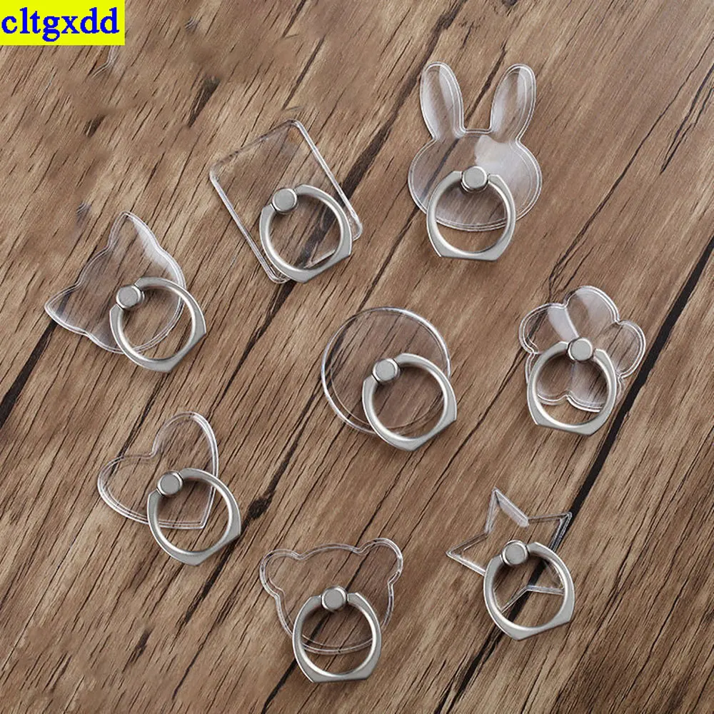 Cltgxdd 1piece Transparent Ring Phone Holder FOR iPhone XS Huawei Samsung Smartphone Ring Holder Car Holder Universal