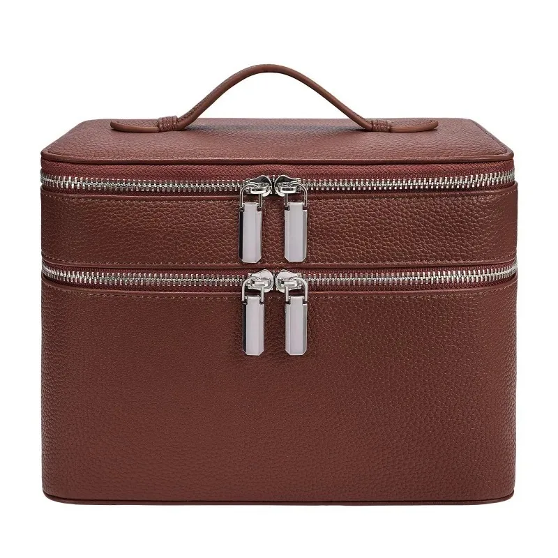 Make Up Bag Professional Double Layered Skincare Tool Organizer Storage Box Multi Partition Cosmetic Bag Travel Portable Bath