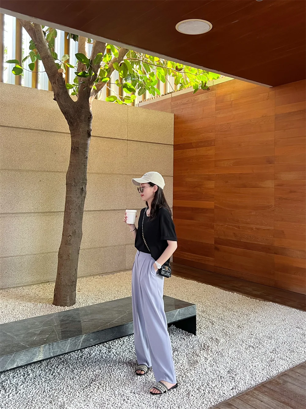 

Удобные свободные женские брюки-палаццо SPRING Lav Modi: стильные повседневные брюки из полиэстера для лета и офиса