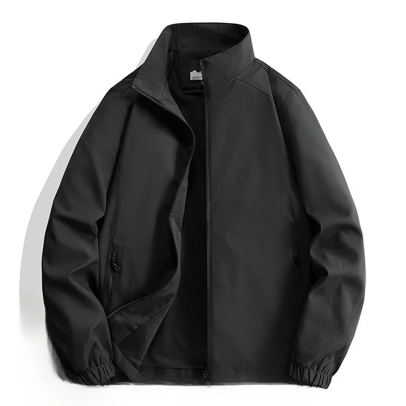 

New Soft ell Climbing Jaet Men's Spring Autumn Outdoor Slim Fit No Cap Stand Collar Workwear Jaet Casual Outerwear