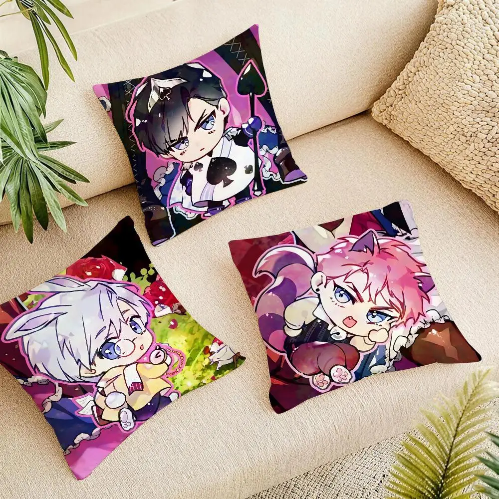 Dark Anime Villains Die Cushion Cover Short Plush Pillowcase, Washable Wrinkle Resistant Cover for Bedroom Gift