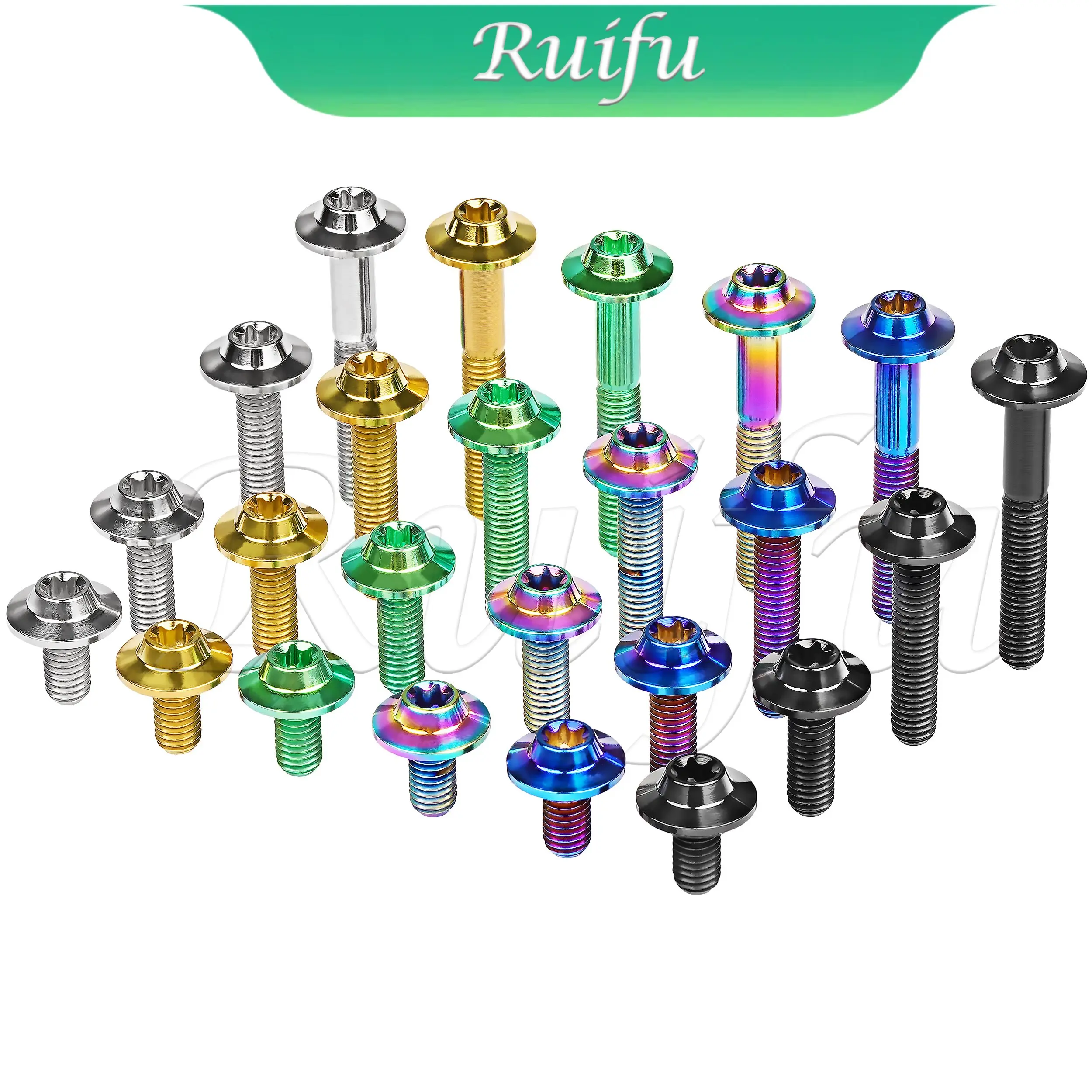 Ruifu  Titanium Bolt M5/M6x10/12/15/20/25/30/35mm Butterfly Umbrella Torx Head Screws for Bike Motorcycle Disc Brake