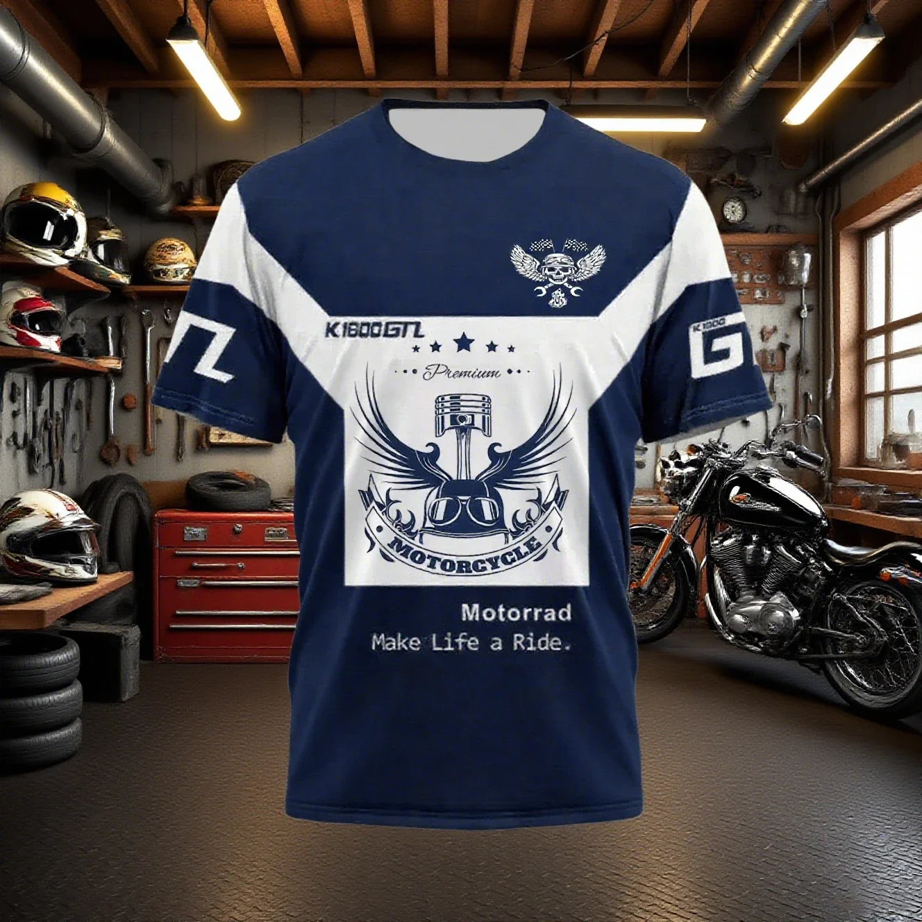 

Новая мужская/женская футболка с принтом 2026 года, свободная и удобная, быстросохнущая, спортивная, модная, для мотоциклистов