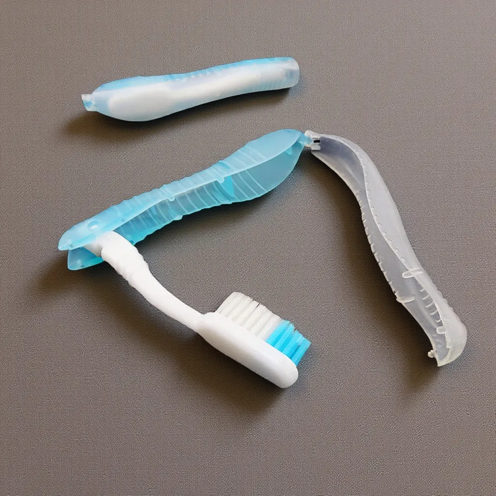 Foldable Travel Toothbrush with Soft Bristles Portable Camping Dental Brush for Hiking Hygiene on The Go Disposable PP