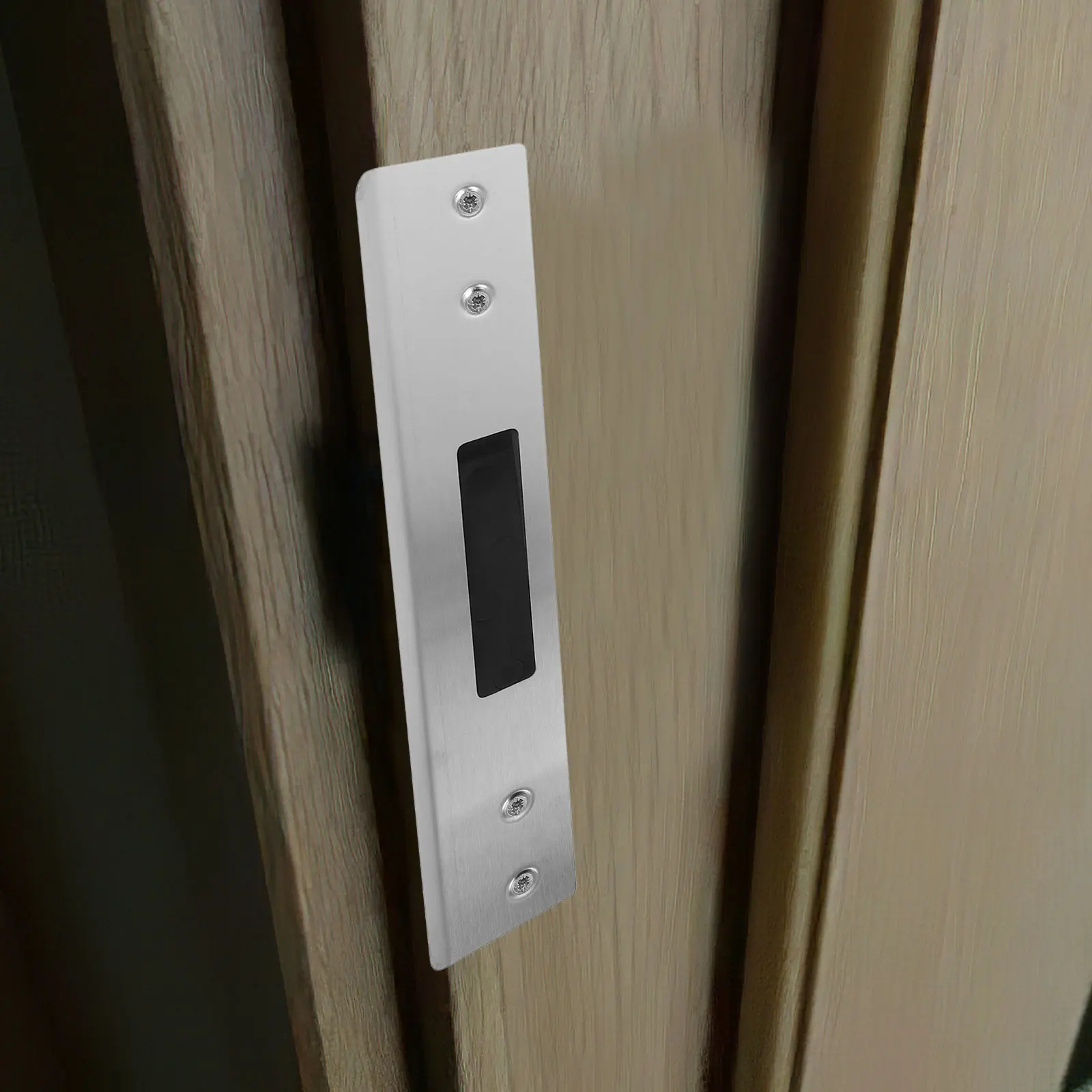 

1 Set Stainless Steel Security Strike Plate Heavy-Duty Tamper-Proof Door Deadbolt Reinforcement Exterior Interior Flat Latch