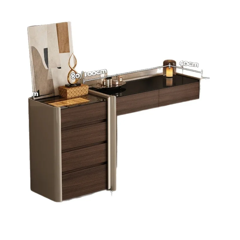 

Light luxury makeup table chest of drawers integrated bedroom modern minimalist designer