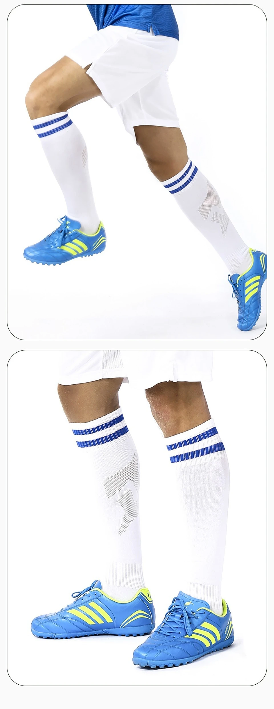 Loogdeel Fußballsocken, lange Röhrensocken aus Baumwolle für Erwachsene und Kinder, Leggings, Strümpfe, rutschfeste Fußball-, Baseball-, Lauf- und Sportsocken – Detail 3
