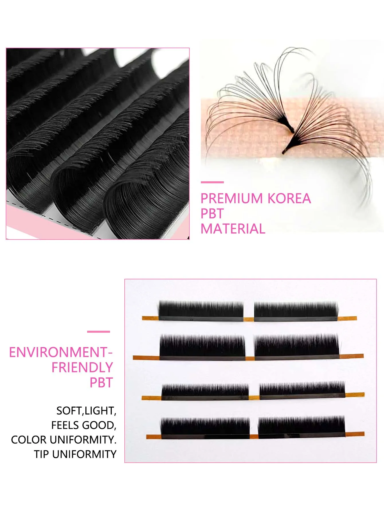 CoMango Blooming Lashes Easy Fan Escuro Fosco Preto Macio Natural Lash Extension Volume Russo Auto Fans