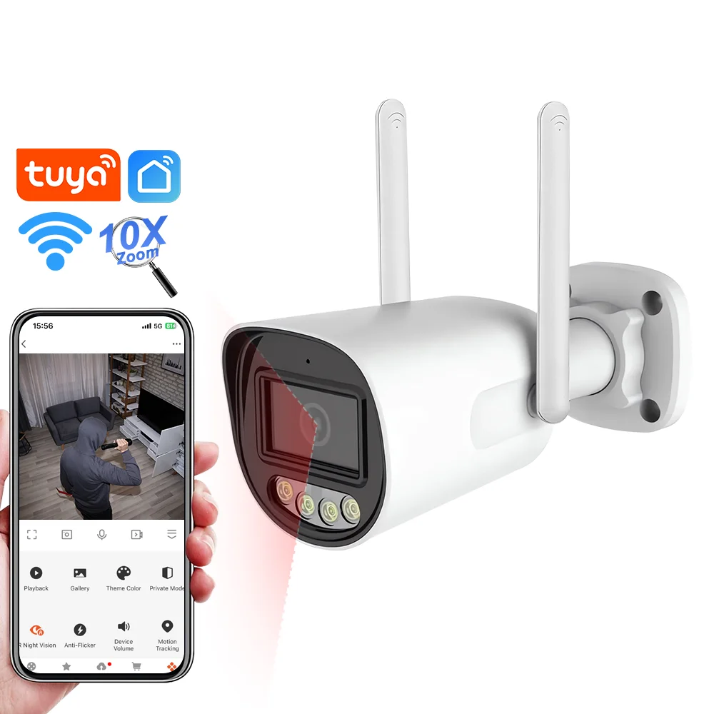 Tuya 5MP HD IP Camera WiFi Home Security Wireless Surveillance  Outdoor Waterproof Video HD Nightvision CCTV Bullet Camara