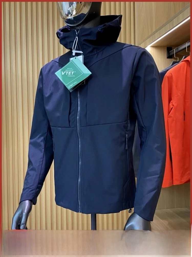

High-End 3D Tailored Men's Softell Jaet Autumn Winter Windproof Waterproof Fce Lined Outdoor Casual Faion Coat