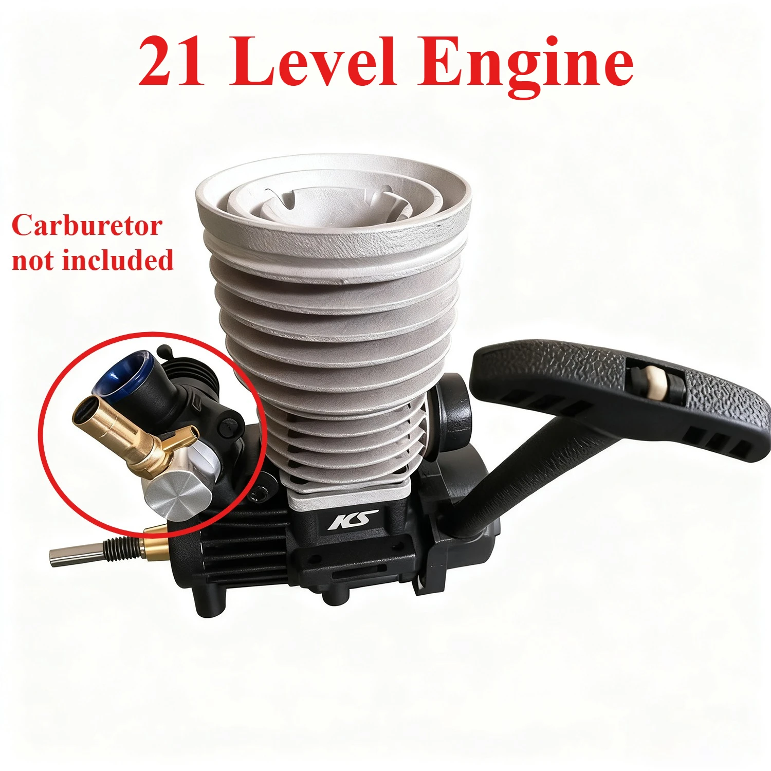 21 Level Engine Off-road Vehicle Monster Truck Metal Methanol Engine Model 1/8 Scale Universal Engine Model Toy No Carburetor