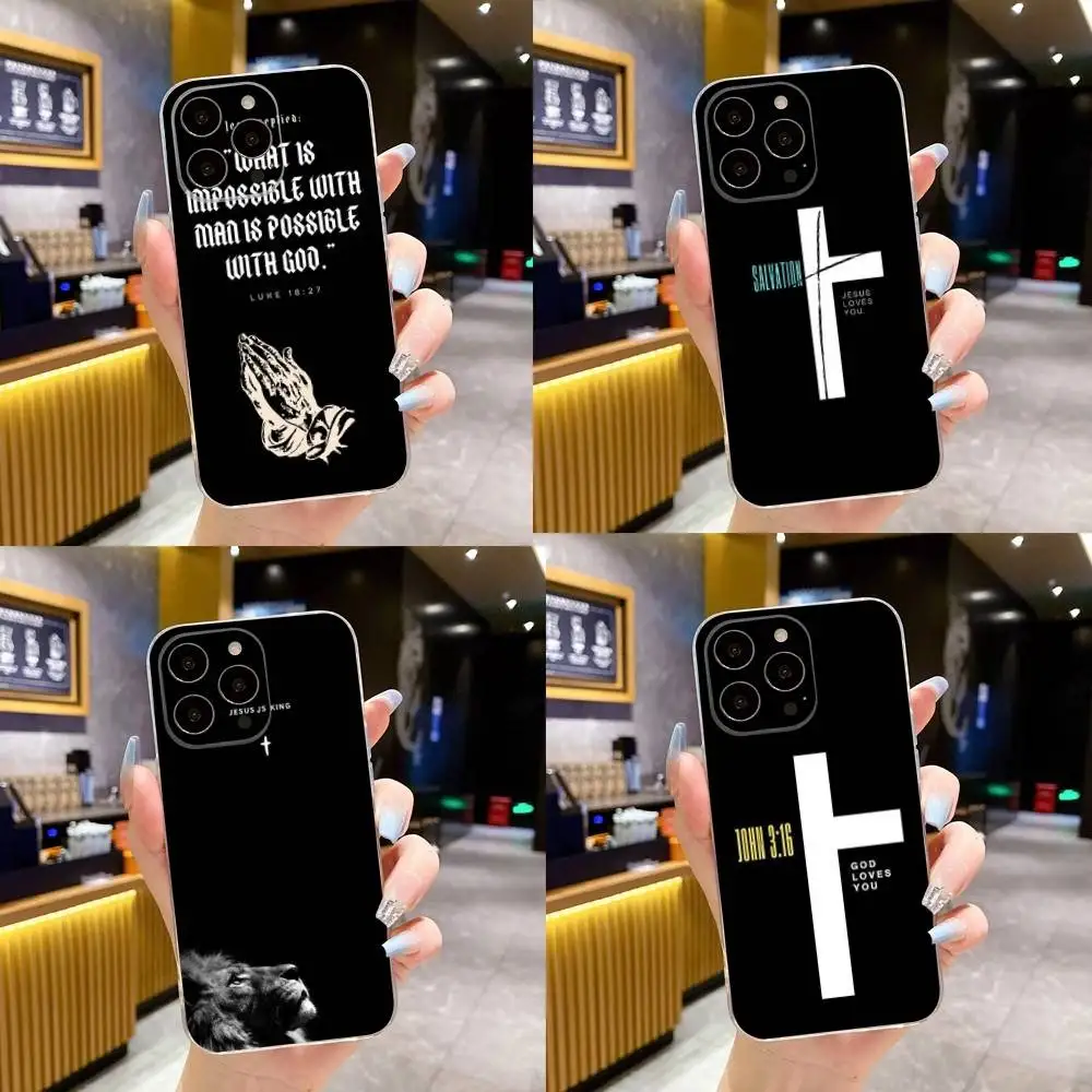 

Verse of The Christian Bible Phone Case For iPhone 16,15,14,13,12,11 Plus,Pro,Max,XR,XS,X,7,8 Plus,Mini Transparent Soft Cover