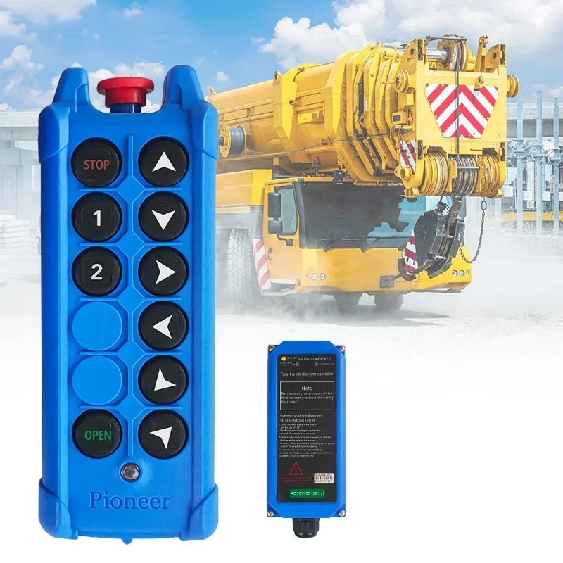 New arrival ECD-Q800C industrial RF 2 transmitter and 1 receiver bridge crane smart remote control wireless