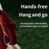 Outdoor Umbrella Cord Water Bottle Hanger Buckle Woven Water Bottle Hanger Lanyard Outdloor Hiking Camping Backpack Hook Clip 4