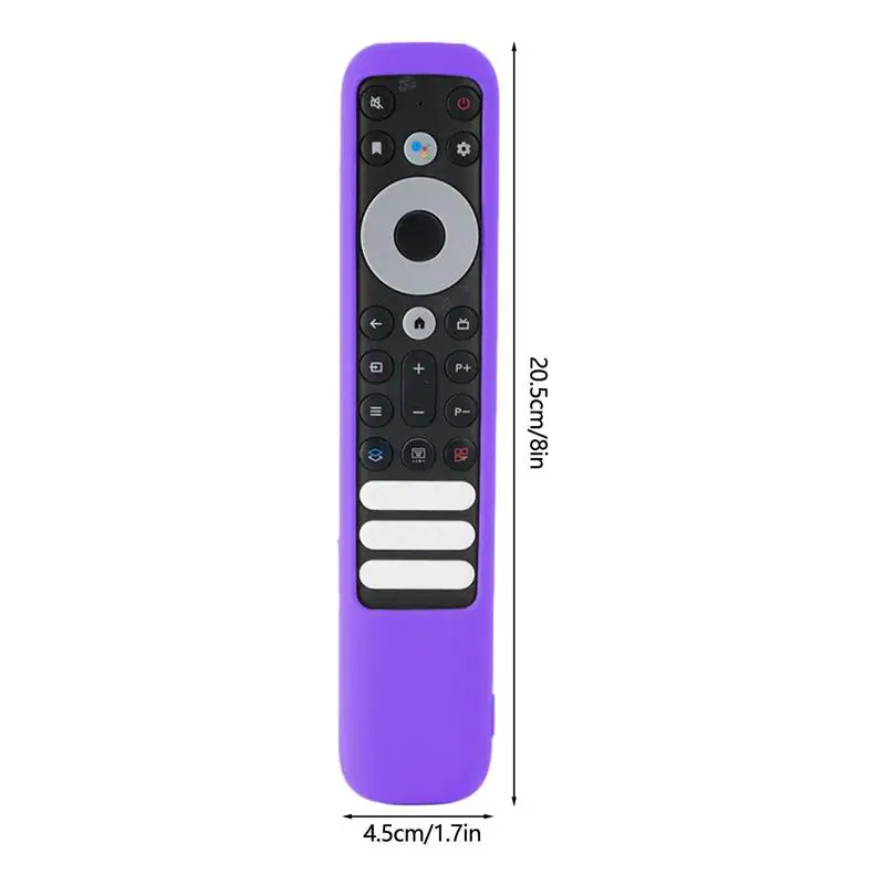 Silicone Remote Control Cover Case with Lanyard Anti Slip Television Remote Cover All Inclusive for TCL RC902V Voice Remote