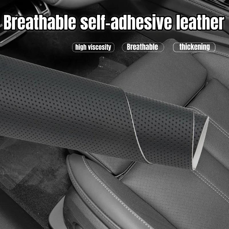 

Perforated Breathable Self-adhesive Leather Artificial PU Simulated Leather Patch Sofa Repair Refurbishment Car Seat Fix Sticker