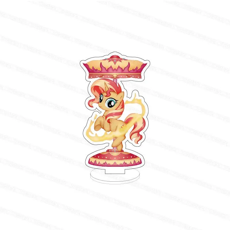 My Little Pony Twilight Sparkle Pinkie Pie อะนิเมะอุปกรณ์ต่อพ่วงการ์ตูนสร้างสรรค์อะคริลิคใสเดสก์ท็อปเครื่องประดับตกแต่ง