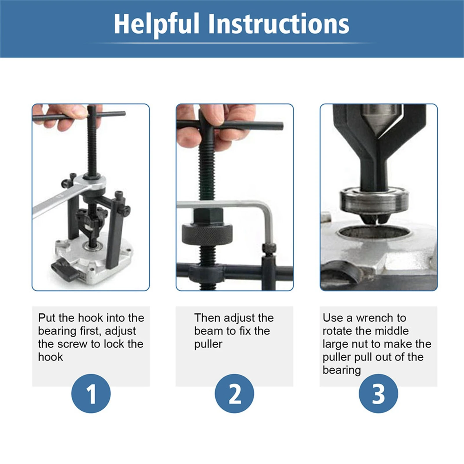 ตัวดึงแบริ่งภายใน ตัวดึงแบริ่ง เกียร์ 3 ขากรรไกร ตัวดึงแบริ่งด้านใน Gear Extractor เครื่องจักรยานยนต์แบบ Heavy Duty ขายดีที่สุด