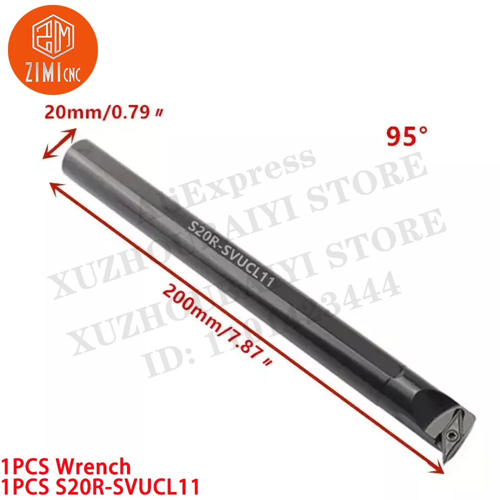 1PC S20R-SVUCL11 S20R CNC Lathe Internal Turning Tool Holder Boring Bar For VCGT11 Carbide Insert metal mechanical cutting tool