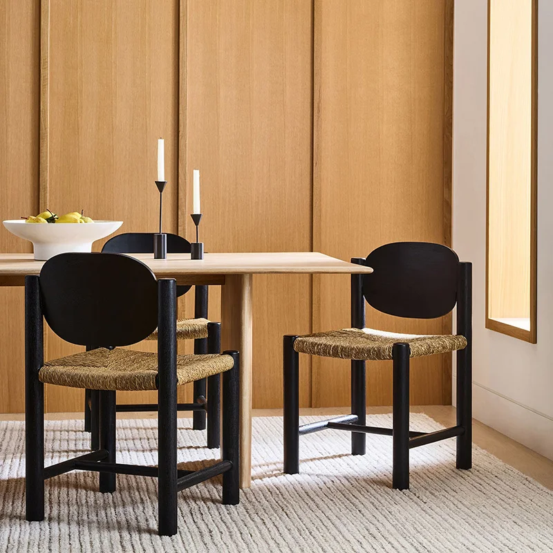 

# L Rope Wood Armchair For Dining Room Restaurant Farm Coffee Shop