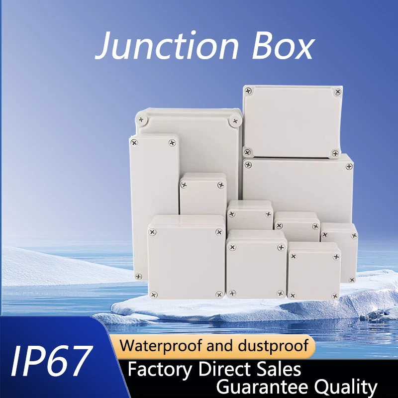 Caja de conexiones impermeable IP67, carcasa electrónica para exteriores de material ABS, caja de instrumentos, caja de ingeniería electrónica industrial