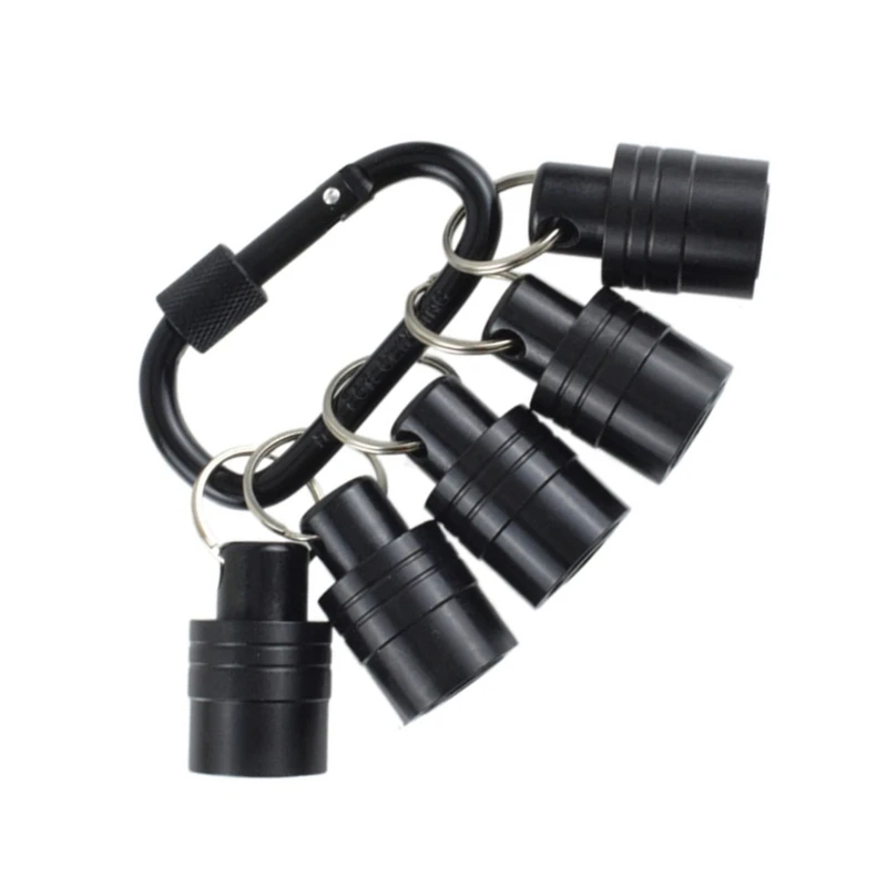 Bộ móc chìa khóa 1/4 Bit Holder, có móc carabiner toàn dành cho người xây dựng và người thợ 37JD