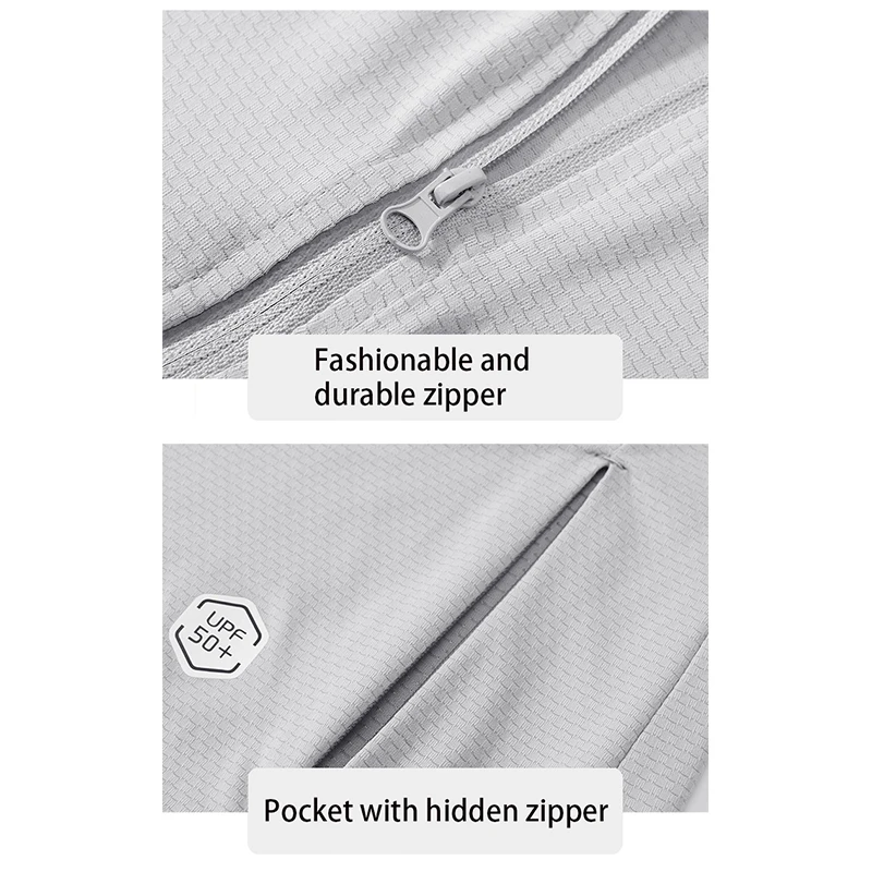Women's Sunscreen Zipper Clothing Detachable Large Brim UPF50+ Outdoor Jacket For Sun Protection Ldeal Strolling Hiking 5 Colors 5