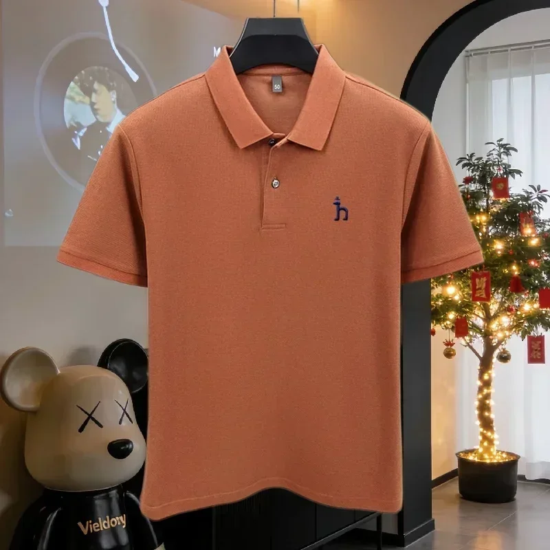 100% reine Baumwolle, hochwertiges Marken-Poloshirt für Herren, kurzärmelig, Sommermode, exquisit gesticktes Golf-Oberteil, lässiges T-Shirt. ﻿ – Detail 24