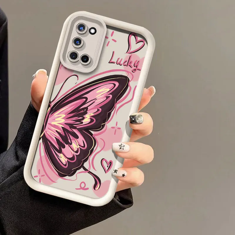 Cute Butterfly Wings Phone Case For OPPO A92S A93 A94 A98 A9X A7X A1 A96 A57 A3 Pro Camera Lens Protection Silicone Soft Cover