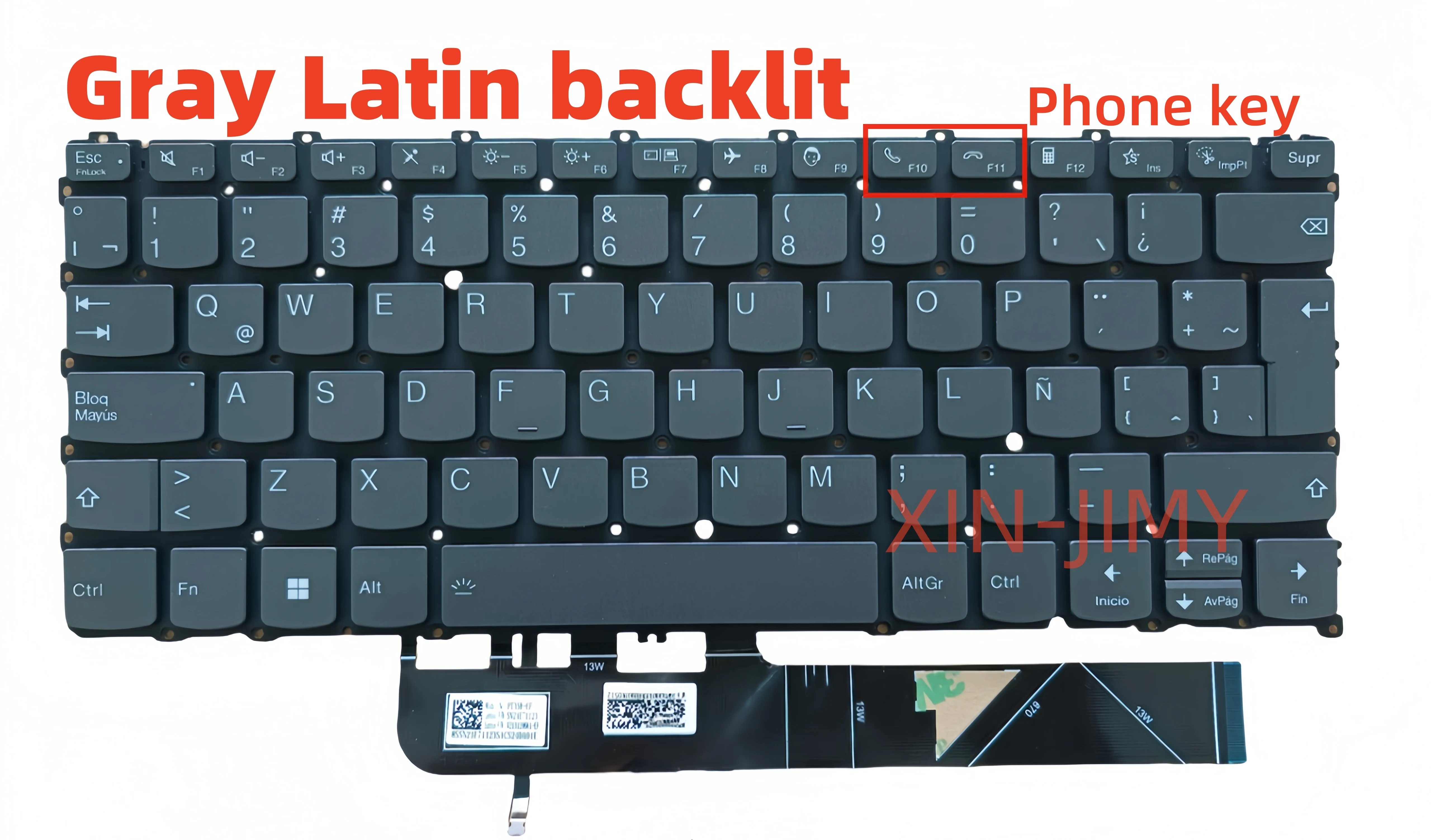 

Latin Gray Laptop keyboard For Lenovo Yoga 6 13ABR8 Yoga 6 13ALC7 82UD ThinkBook 13s G4 ARB 13s G4 IAP K3 ACN 2022 with backlit