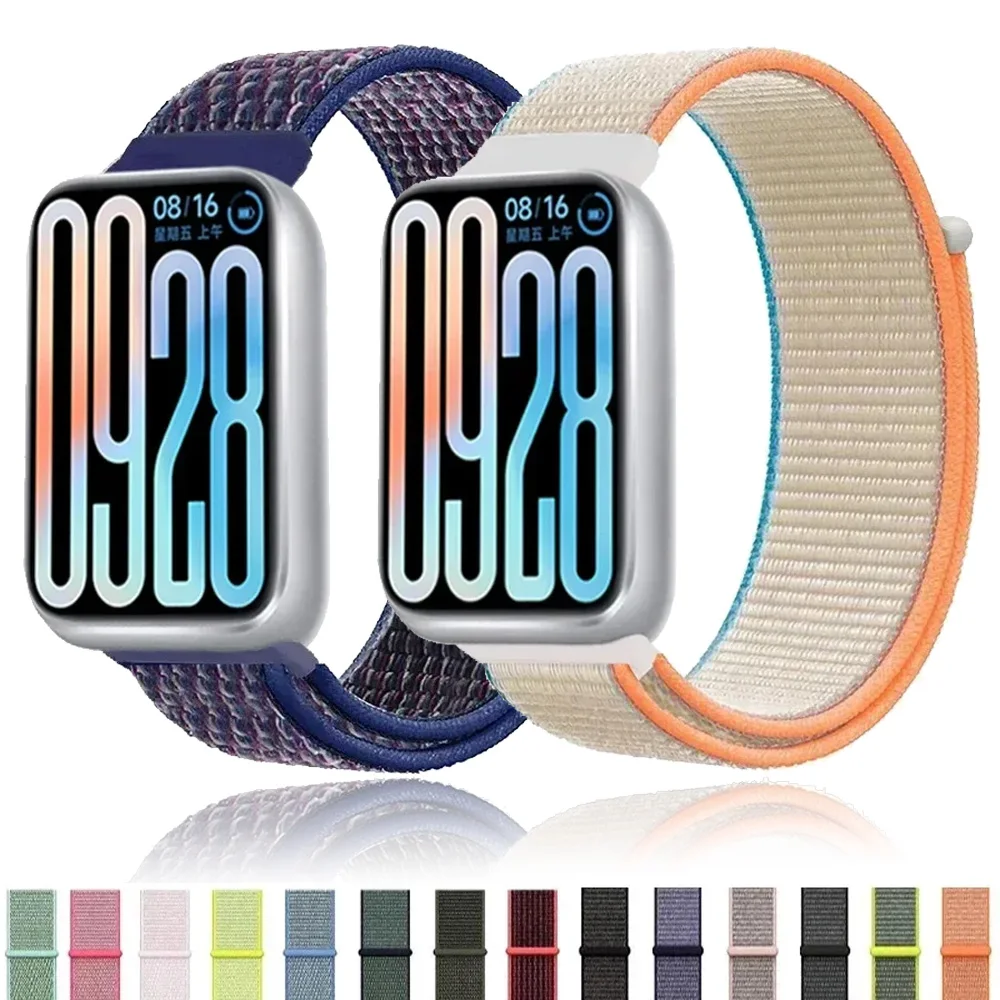 Nylon-Schlaufenarmband für Redmi Watch 4 5 6, austauschbares Armband, atmungsaktives Armband, Xiaomi Mi Band 8 Pro, Mi Band 9 Pro Zubehör