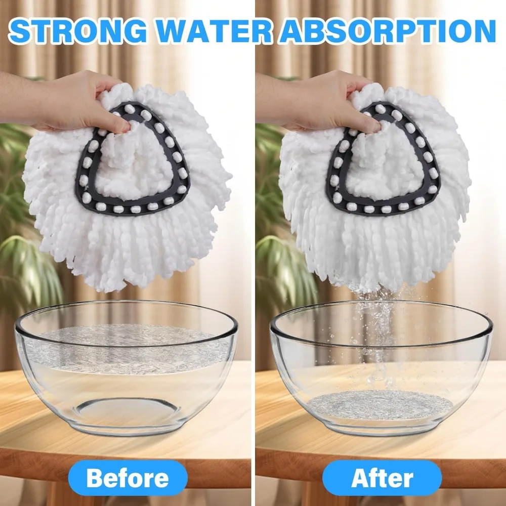 Easy Wring Spin Mop Replacement Heads 15 Pack Machine Washable Refills Easy to Install Clean