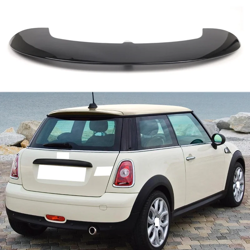 

Спойлер для Bmw Mini R56 от 2007-2014 гг., наклеенное глянцевое черное хвостовое крыло, автомобильные аксессуары