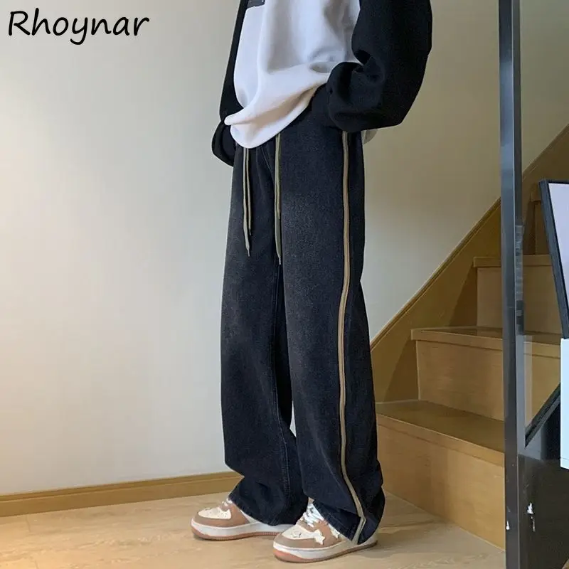 

Джинсы S-3XL, женские весенние джинсы, прямые, с завязками, с высокой талией, мешковатые, полная длина, базовые, универсальные Джинсы, корейский стиль, шикарные