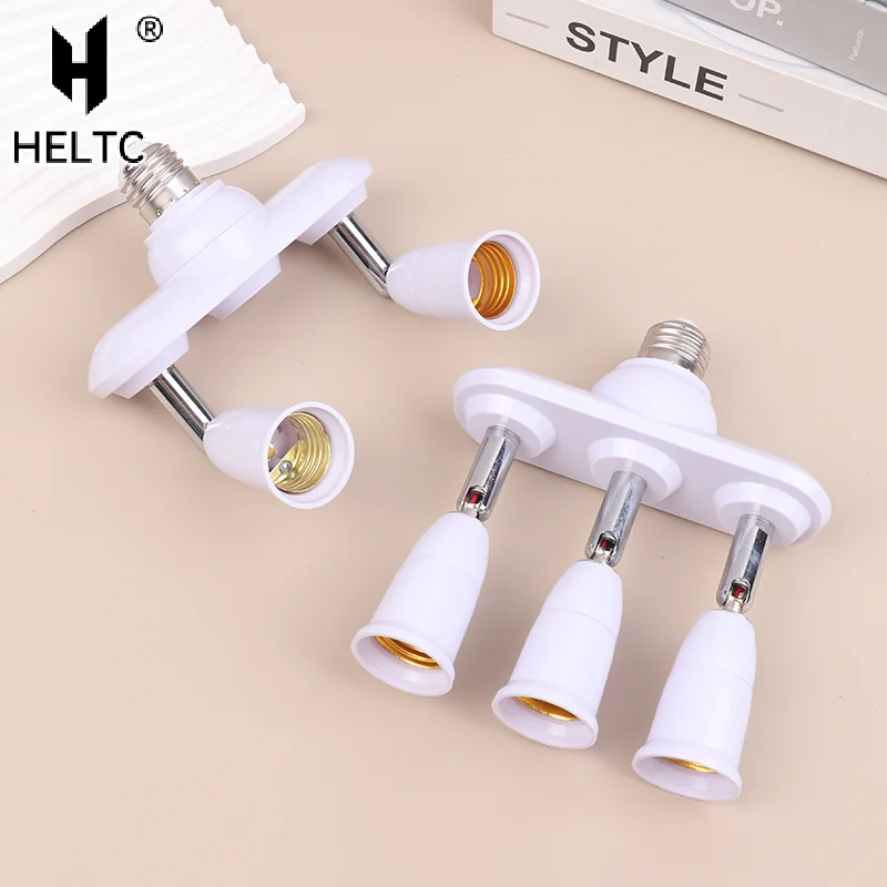 2/3 In 1 E26 E27 To E26 E27 Screw LED Lamp Bulb Base Splitter 1 To 2/3 E27 Light Socket Holder Adapter Extender