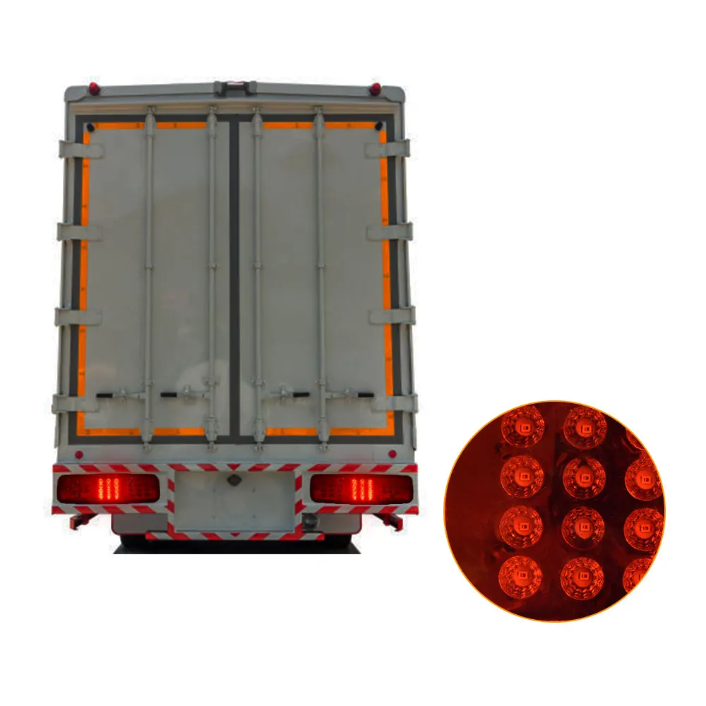2 Stück Hochleistungs-LED Universal-LKW-Rücklicht Bremslicht Blinker Rückfahrlicht Wasserdicht 12V/24V für Lastwagen Anhänger Wohnmobile – Detail 10