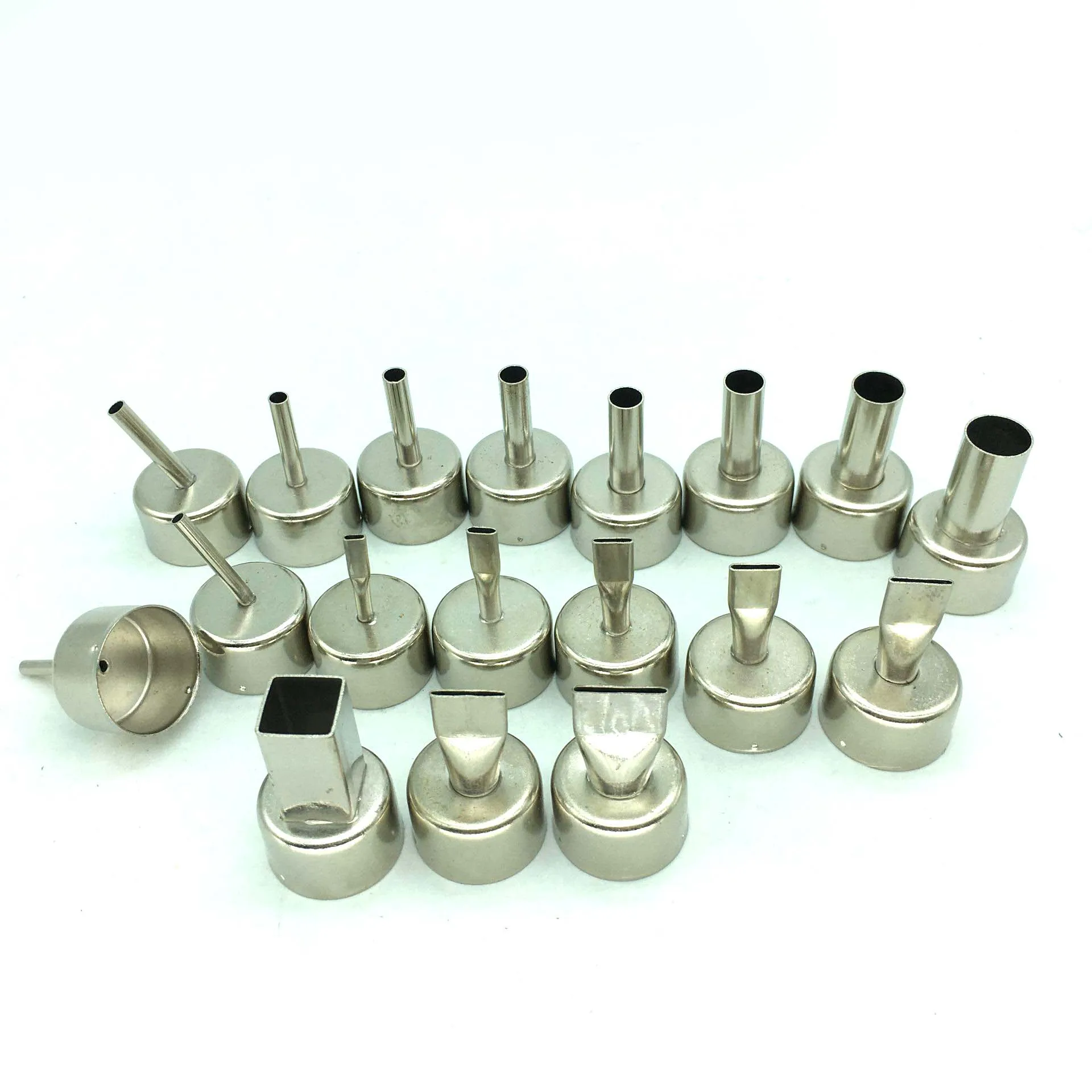 18 pçs 22mm universal 858 série pistola de ar quente bico para estação de solda 858 858d + 8586 bocais de soldagem