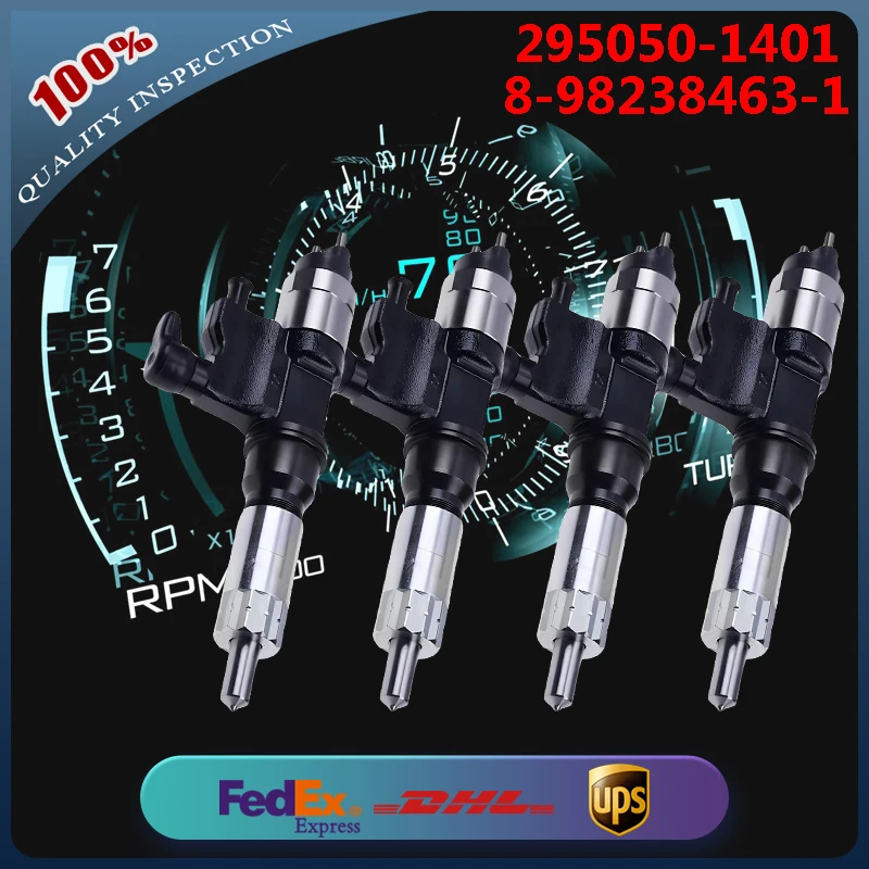 

4PCS Diesel Common Rail Fuel Injector 295050-1400 295050-1401 8-98238463-1 for Isuzu Engine 4HK1 6HK1