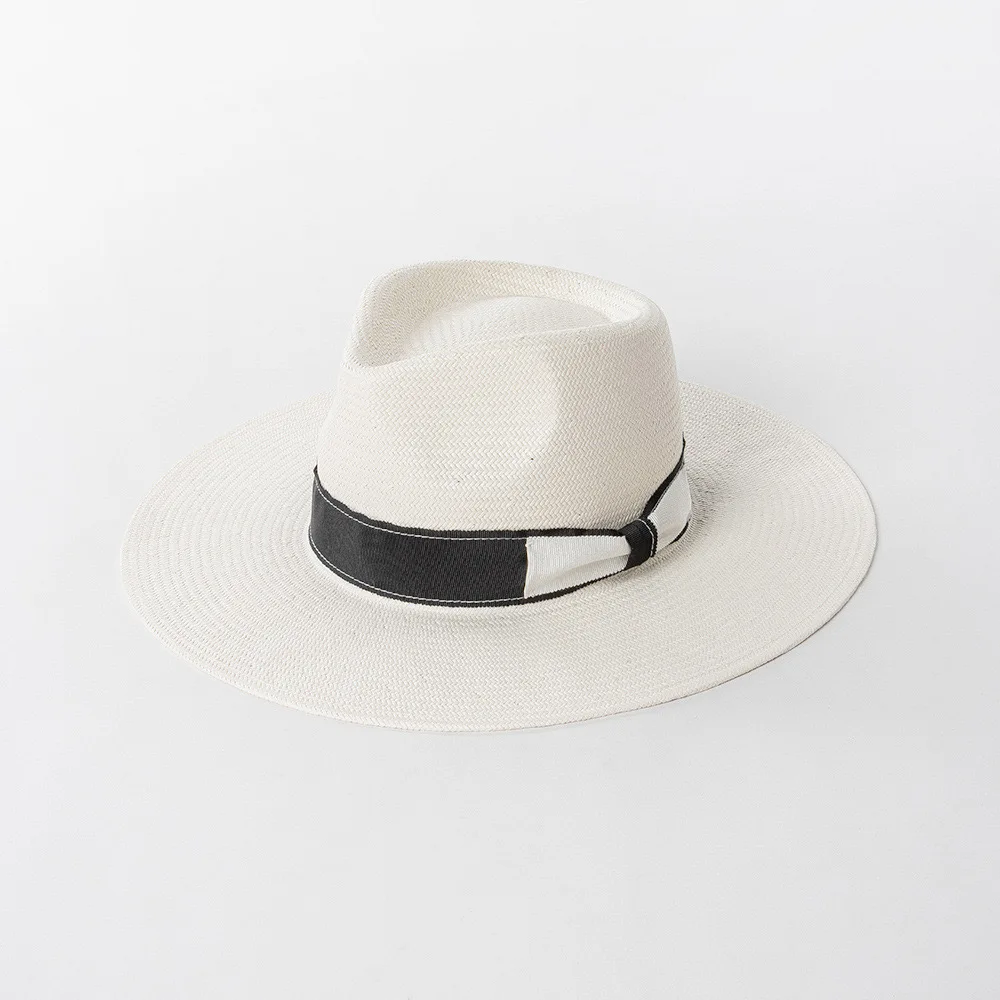 Summer Fashion Classic Bow Handmade Jazz Hat For Women Outdoor Travel Sun Hat Black White Men Caps Designer Hats High Quality