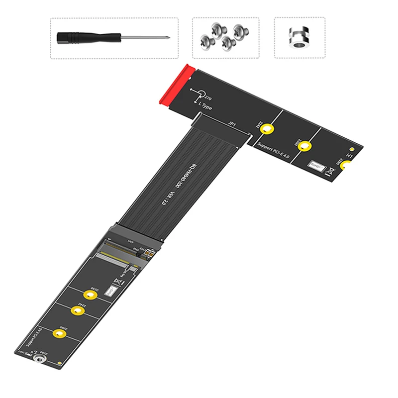 20 см 270 градусов M Key PCIE 4.0 X4 NVME SSD Удлинительный кабель Удлинитель карты поддерживает PCIE4.0 2230 2242 2260 2280 M.2 NVME SSD