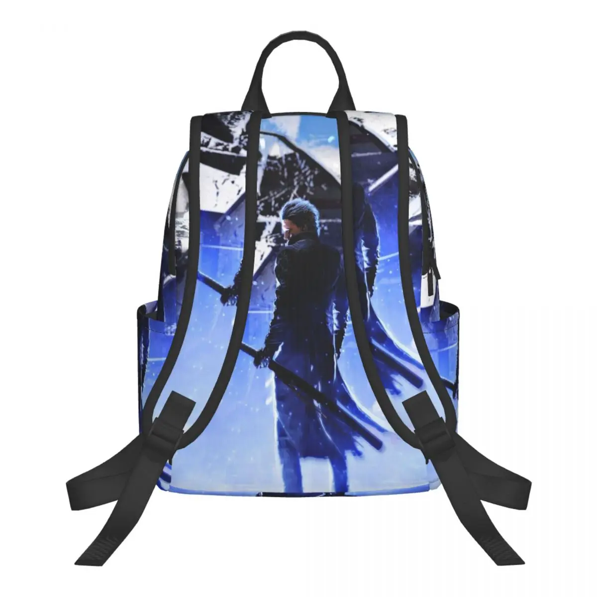 Vergil From The Devil May Cry Seri Student Backpack School Bag Hiking Travel Daypack for Men Women Bookbag Shoulder Bags