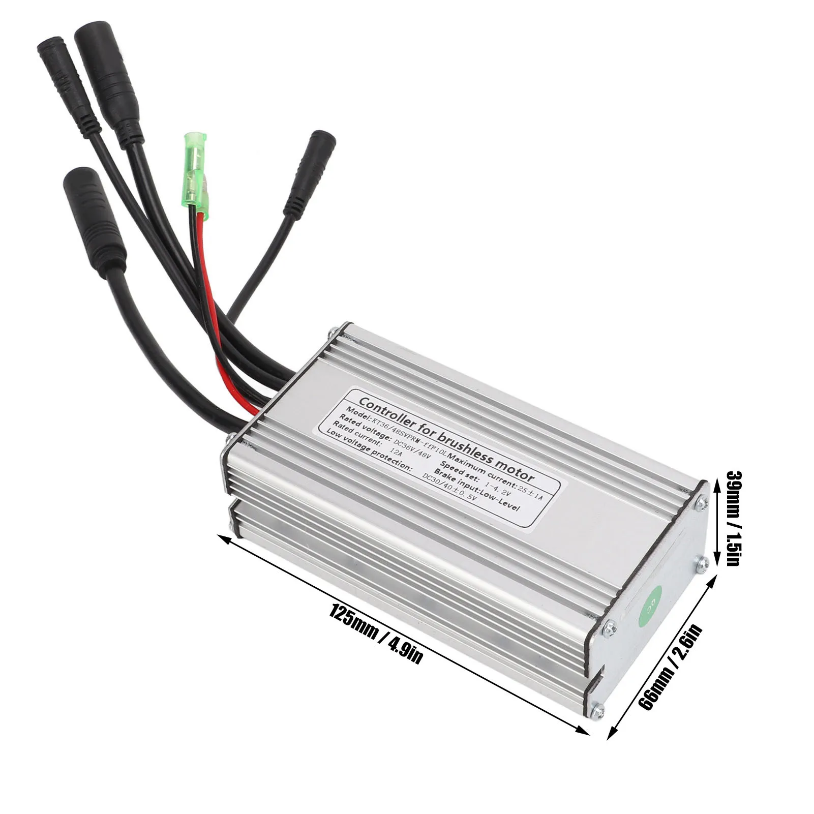 Controlador de onda senoidal 36v/48v 25a, à prova d'água, bicicleta elétrica, motor sem escova, controlador de velocidade com linha de luz para motor de 750w