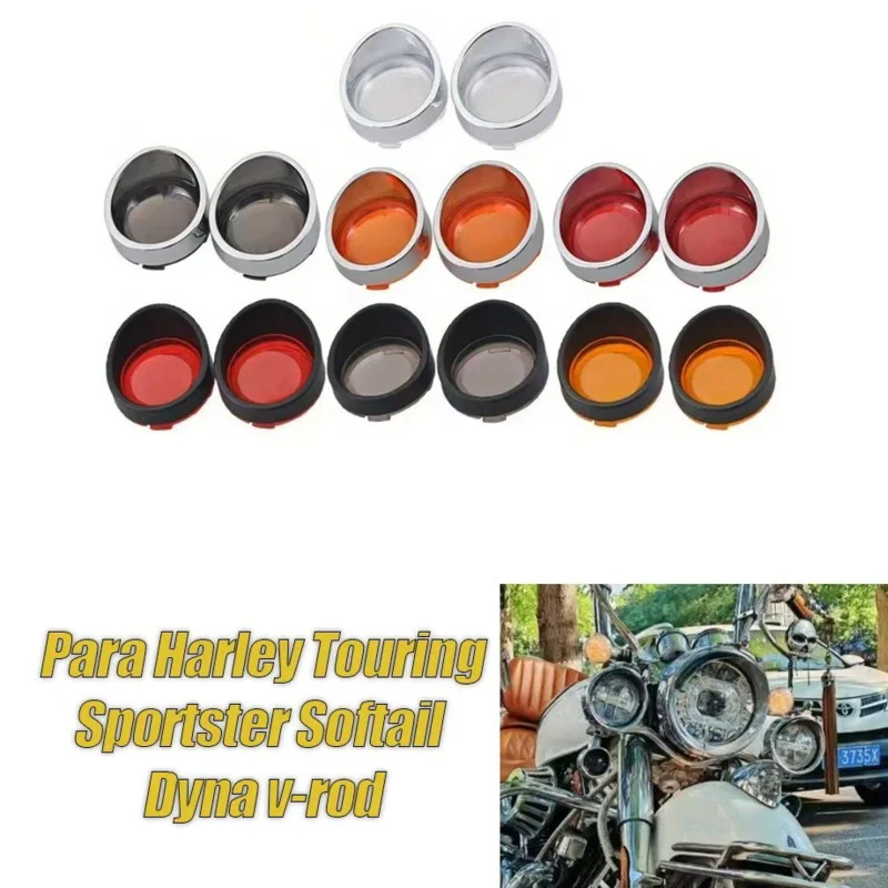 ABS Motorcycle Turn Signal Light Blinker Bezels Lens Trim Cover For Harley Touring Sportster Softail Dyna V-Rod