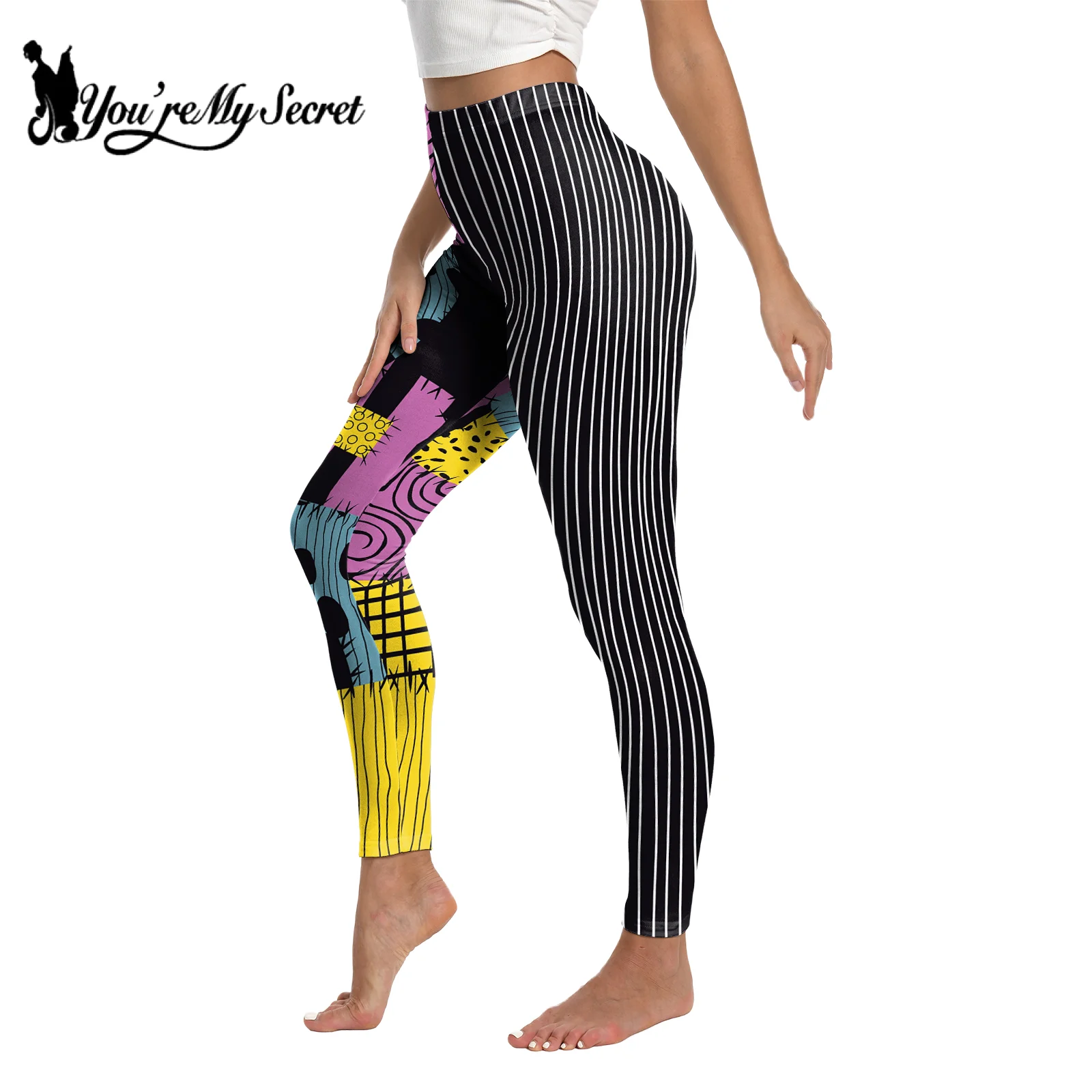 [أنت سريتي] جديد هالوين تأثيري أنيمي فيلم سالي طماق للنساء بنطلون يوم الموتى السراويل القوطية