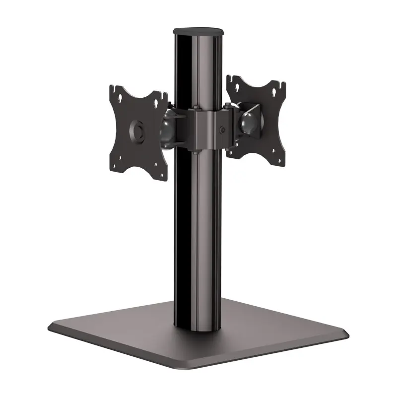 Lysin Back-to-back Dual Monitor Stand Adjustable & Sturdy Metal Left/Right Positioning for 17-27 Inch Monitors in Stock