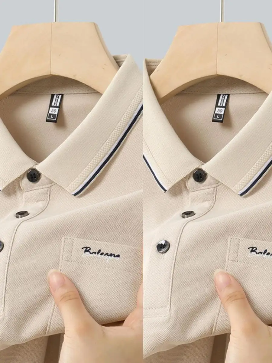 camiseta-masculina-nova-de-manga-curta-casual-com-colarinho-para-negocios-conjunto-de-duas-pecas-de-verao-com-bolso